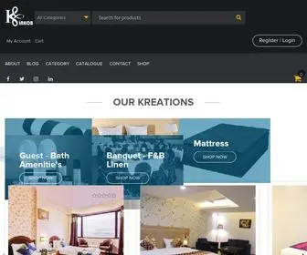 Kinkob.com(Hotel Bed & Bath Linen Supplier India) Screenshot