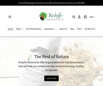 Kinkyfrobotanicals.com(Kinkyfro Botanicals) Screenshot