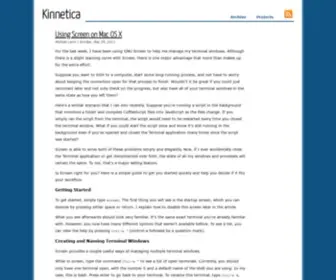 Kinnetica.com(Michael levin) Screenshot