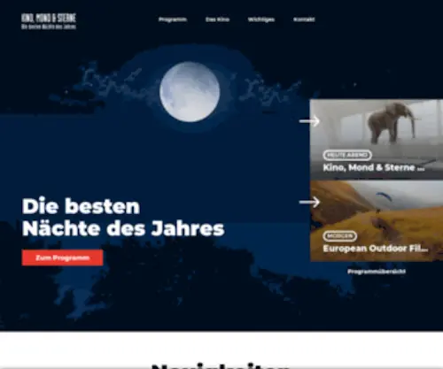 Kino-Mond-Sterne.de(Kino, Mond & Sterne) Screenshot