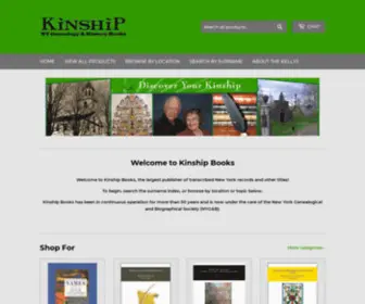 Kinshipny.com(KINSHIP New York genealogy books) Screenshot