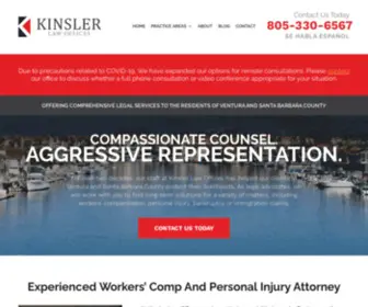 Kinslerlaw.com(Oxnard Workers Compensation Attorney) Screenshot