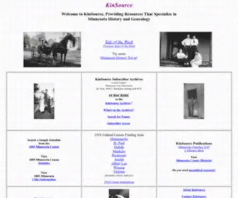 Kinsource.com(Minnesota History and Genealogy) Screenshot