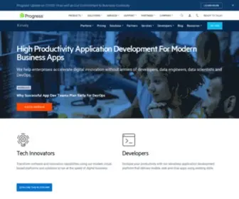 Kinvey.com(Enterprise Mobile Experiences With High Productivity App Platform) Screenshot