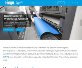 Kinyo.de(A world leader in the production of offset printing blankets) Screenshot