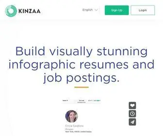 Kinzaa.com(Free resume builder) Screenshot