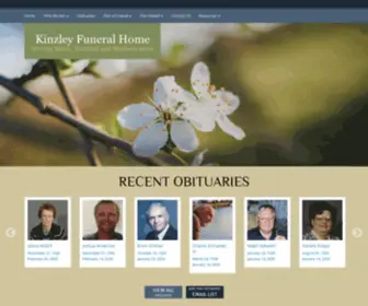 Kinzleyfh.com(Kinzley Funeral Home) Screenshot