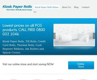 Kioskpaperrolls.co.uk(Kiosk Paper Rolls Start saving on Kiosk Paper Rolls now) Screenshot