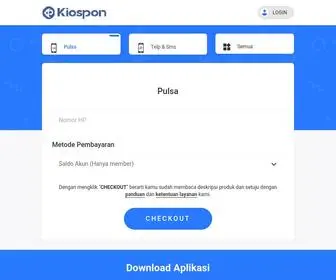 Kiospon.com(Kiosnya Pulsa Online) Screenshot