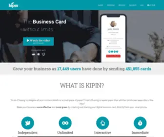 Kipin.app(The digital and unlimited business card) Screenshot