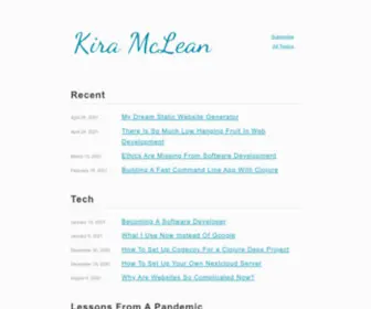 Kiramclean.com(Kira mclean) Screenshot