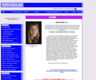 Kirasalak.com(Home Page for Kira Salak) Screenshot