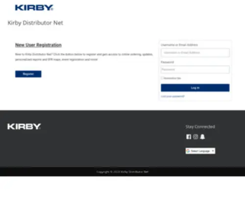 Kirbydistnet.com(Kirby Distributor Net) Screenshot