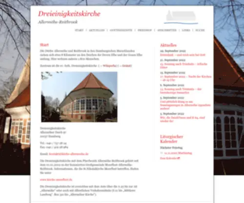 Kirche-Allermoehe.de(Dreieinigkeitskirche) Screenshot