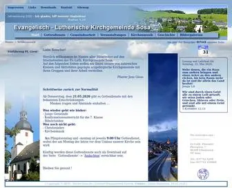 Kirche-Sosa.de(WillkommenEvangelisch-Lutherische Kirche in Sosa) Screenshot