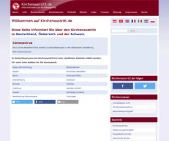 Kirchenaustritt.de(Informationen zum Kirchenaustritt und zur Kirchensteuer) Screenshot
