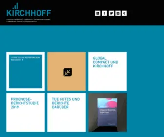 Kirchhoff.de(Reporting, Geschäftsbericht, Investor Relations, IPO, Börsengang, Finanzkommunikation, Nachhaltigkeit, Sustainability) Screenshot