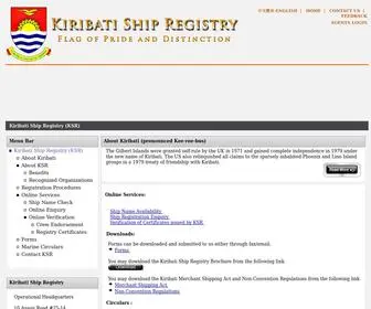 Kiribaship.com(Kiribati Ship Registry) Screenshot