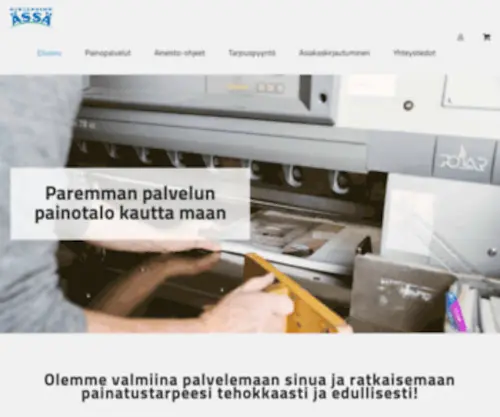 Kirjapainoassa.fi(Paremman palvelun painotalo) Screenshot