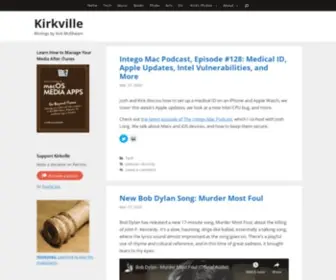 Kirkville.com(Writings by Kirk McElhearn) Screenshot