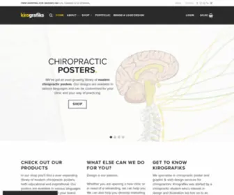 Kirografiks.com(Modern chiropractic posters) Screenshot