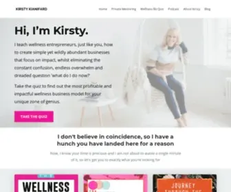 Kirstykianifard.com(The Wellness Business Coach) Screenshot