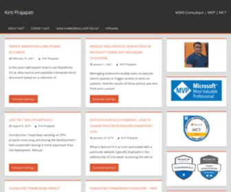 Kirtiprajapati.com(M365 Consultant) Screenshot