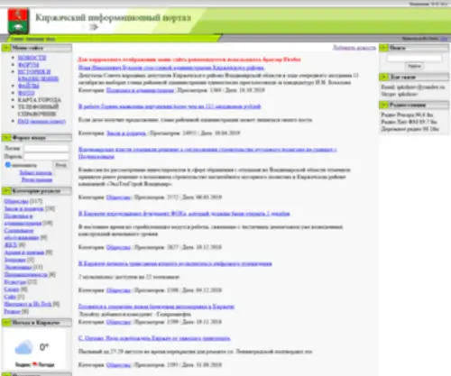 Kirzhach33.com(Киржачский информационный портал) Screenshot