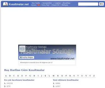 Kisaltmalar.net(İngilizce) Screenshot