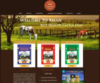 Kisanfoddermills.com(Kissan Cattle Animal Feeds Manufacturers Varanasi) Screenshot