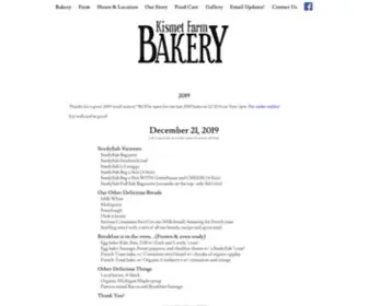 Kismetbakery.com(Kismet Farm Bakery) Screenshot