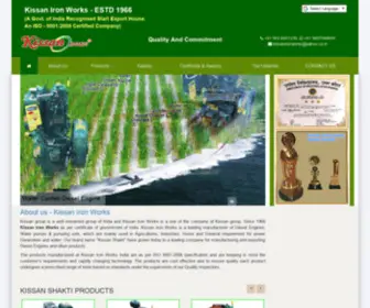 Kissangroup.com(Kissan Shakti exporter and Supplier of farming machinery) Screenshot