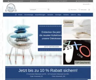 Kissenwelt.de(Kissen-Onlineshop mit Qualität) Screenshot