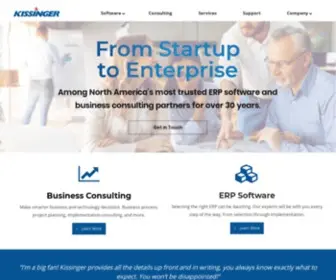 Kissingerassoc.com(ERP Software and Business Consulting) Screenshot
