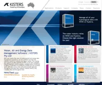 Kisters.com.au(Water, Air and Energy Data Management Software) Screenshot