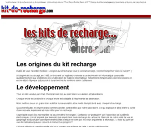 Kit-DE-Recharge.com(Kit de recharge d'encre Crab Chemical) Screenshot