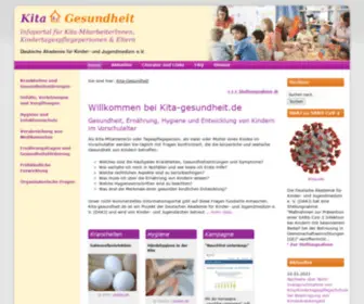 Kita-Gesundheit.de(Krankheiten und Gesundheitsstörungen bei Kindern im Kita) Screenshot