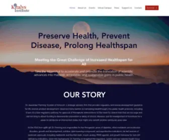Kitalys.org(Healthy Longevity For All) Screenshot