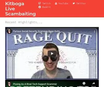 Kitboga.com(Live Scambaiting) Screenshot