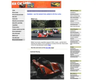 Kitcarlinks.com(Kit Car websites across the world) Screenshot