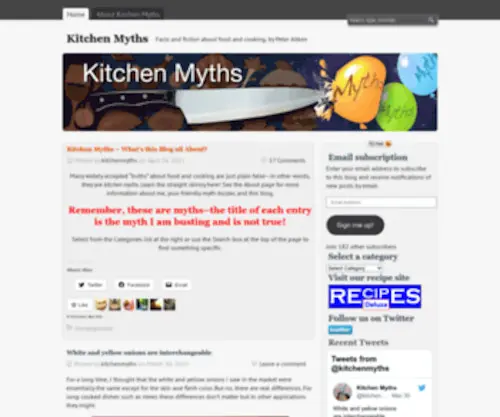 Kitchen-MYTHS.com(Kitchen Myths) Screenshot
