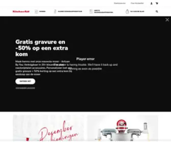 Kitchenaid.nl(Officiële KitchenAid site) Screenshot