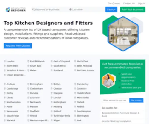 Kitchenfitterdesigner.co.uk(Top Kitchen Designers & Fitters) Screenshot