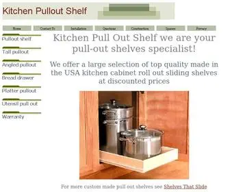 Kitchenpulloutshelf.com(Kitchen pullout shelf custom sliding pull out shelves pull) Screenshot