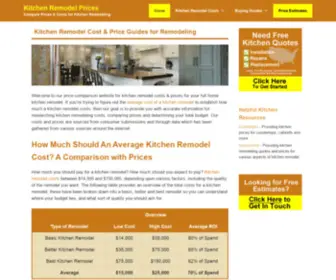 Kitchenremodelprices.com(Kitchen remodel price guide) Screenshot