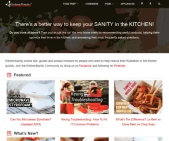 Kitchensanity.com(Get Rid Of Frustration In The Kitchen) Screenshot