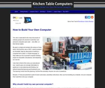 Kitchentablecomputers.com(How to Build your Own Computer) Screenshot