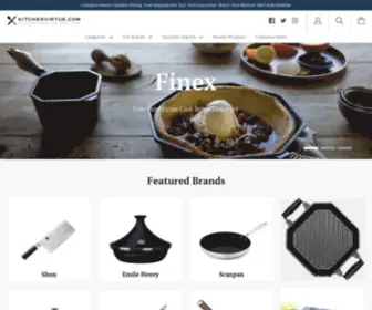 Kitchenvirtue.com(High-End Kitchen Tools, Cookware, Bakeware) Screenshot