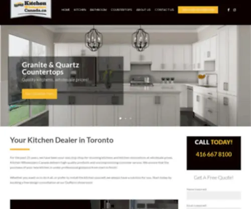 Kitchenwholesalerscanada.ca(Kitchen Cabinets and Kitchen Renovations) Screenshot