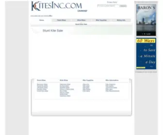 Kitesinc.com(Stunt Kites on Sale at Kites) Screenshot